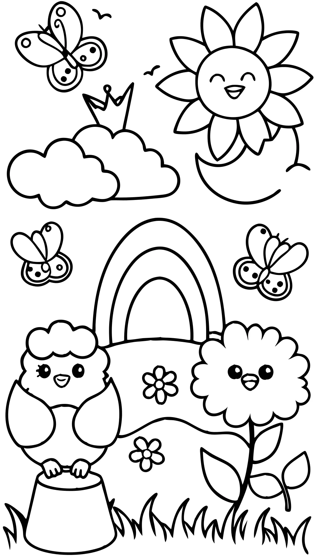 spring coloring pages for kids